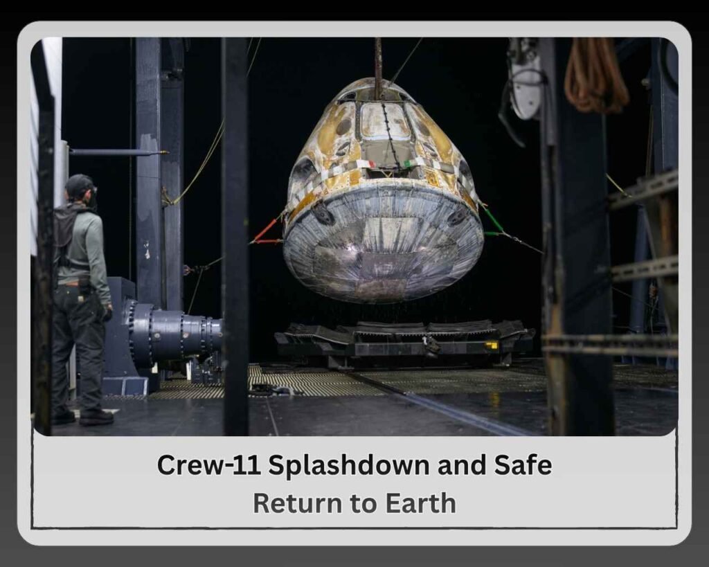 Crew-11 Splashdown and Safe Return to Earth